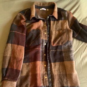 Oversized plaid shacket